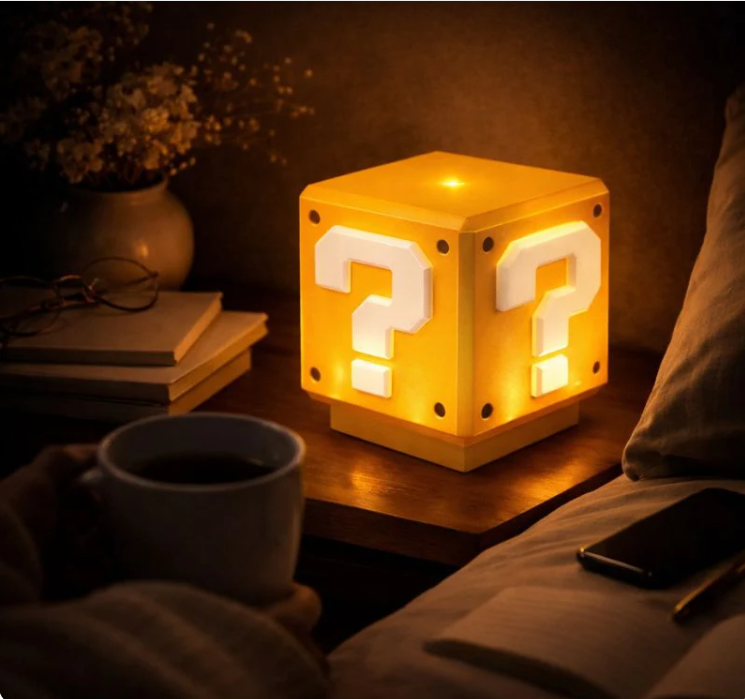 QUBE™ Retro Question Block Rechargeable Icon Lamp