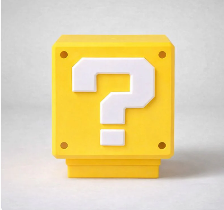 QUBE™ Retro Question Block Rechargeable Icon Lamp
