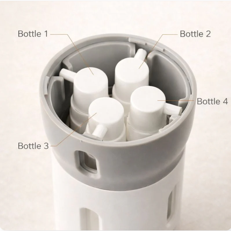 Dispensa™ 4-in-1 Rotating Travel Dispenser