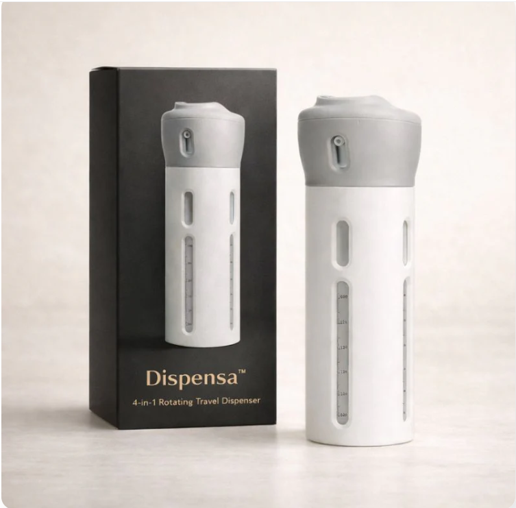 Dispensa™ 4-in-1 Rotating Travel Dispenser
