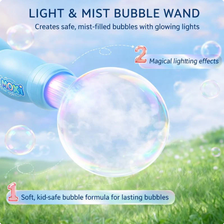 MOXI™ | Light & Mist Bubble Wand