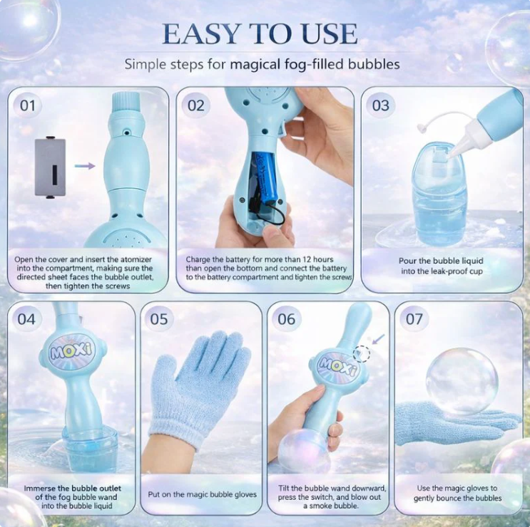 MOXI™ | Light & Mist Bubble Wand