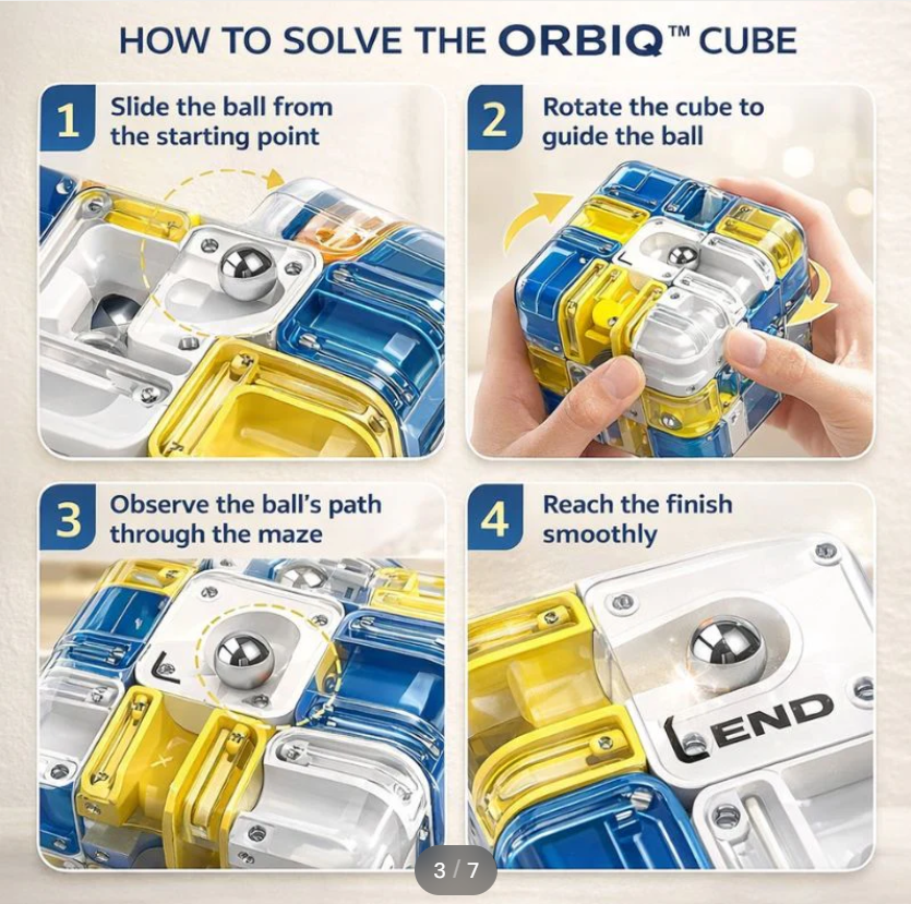 ORBIQ™ 3D Labyrinth Puzzle Cube